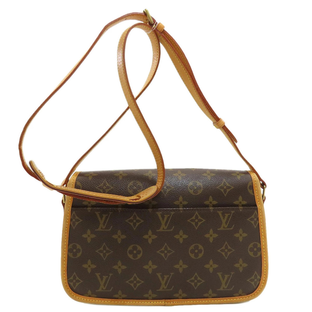 Louis Vuitton Sologne Monogram Canvas Shoulder Bag White Brown